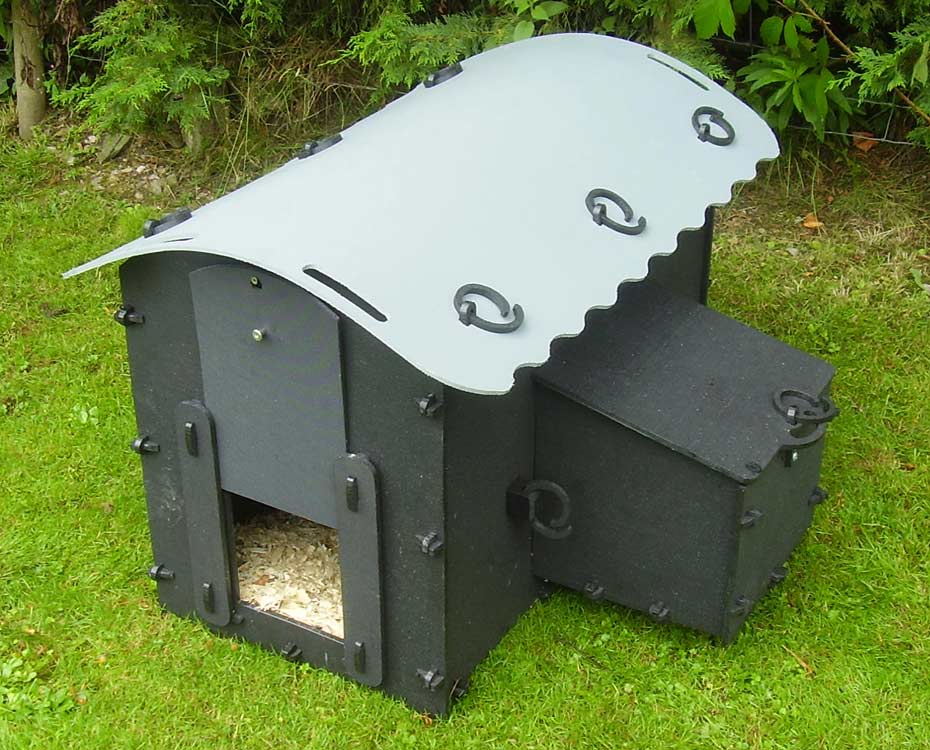 solway mini hen coop grey popup