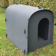 Our large plastic Dog Kennel the Solway Monster Dog Kennel shown here in Grey